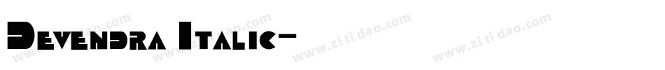 Devendra Italic字体转换